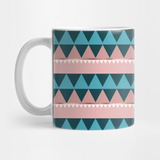 Triangle Pattern in Winter Colors with rose gold Mug